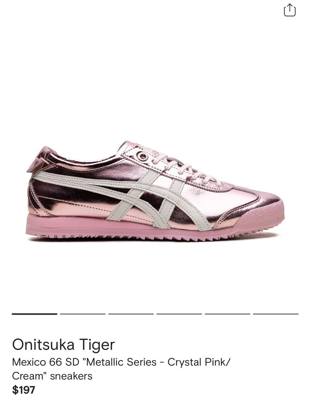 Onitsuka Tigers Mexico 66 SD "Metallic Series - Crystal Pink/ Cream" sneakers